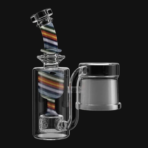 710 Pipes Smoke Shop Dr. Dabber Switch Snowflake Recycler in Swirl colorway with handblown glass