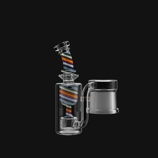 710 Pipes Smoke Shop Dr. Dabber Switch Snowflake Recycler in Swirl colorway with handblown glass and cyclone effect.
