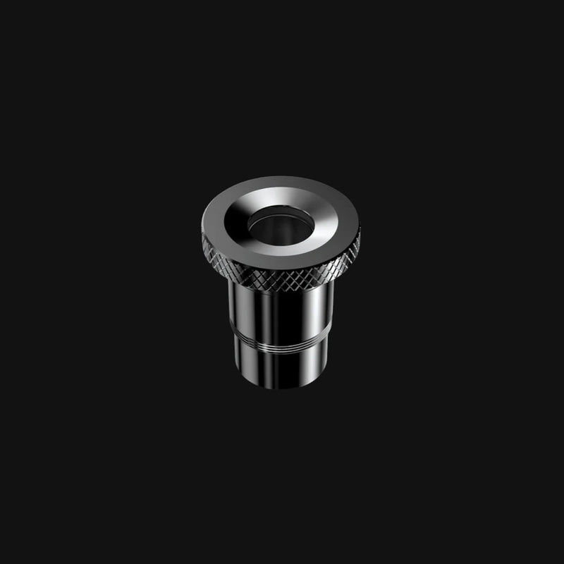 710 Pipes Smoke Shop Dr. Dabber XS replacement e-chamber with a metallic finish and knurled grip design.