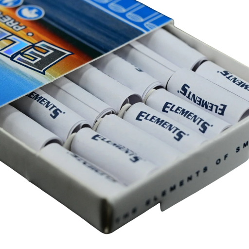 710 Pipes Smoke Shop Elements pre-rolled paper tips in a 21-count pack, featuring white cylindrical filter tips.