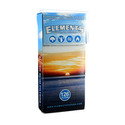 Elements Super Slim Pinner Tips box sold by 710 Pipes Smoke Shop featuring a sunset ocean graphic and 126 filters.