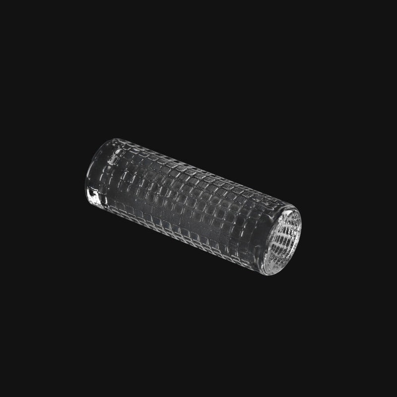 710 Pipes Smoke Shop Campfire Quartz Etched Pillar for terp slurpers with a textured grid surface for dabbing