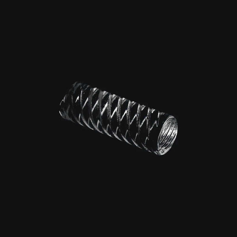 710 Pipes Smoke Shop Campfire Quartz Etched Pillar for terp slurpers with a spiral textured design for even vaporization.