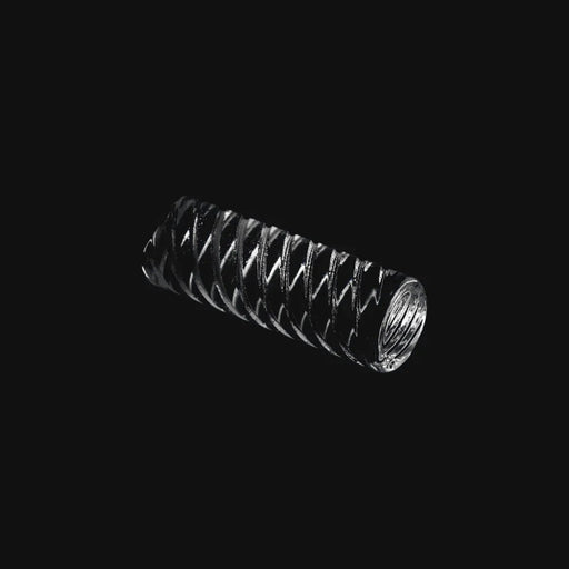 710 Pipes Smoke Shop Campfire Quartz Etched Pillar for terp slurpers with a spiral textured design for even vaporization.