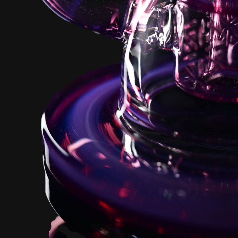 710 Pipes Smoke Shop Fat Boy Torus dab rig in royal jelly purple glass with a 14mm joint.