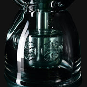 710 Pipes Smoke Shop Fat Boy Torus Neptunium glass water pipe with 14mm joint and intricate cut-out design.