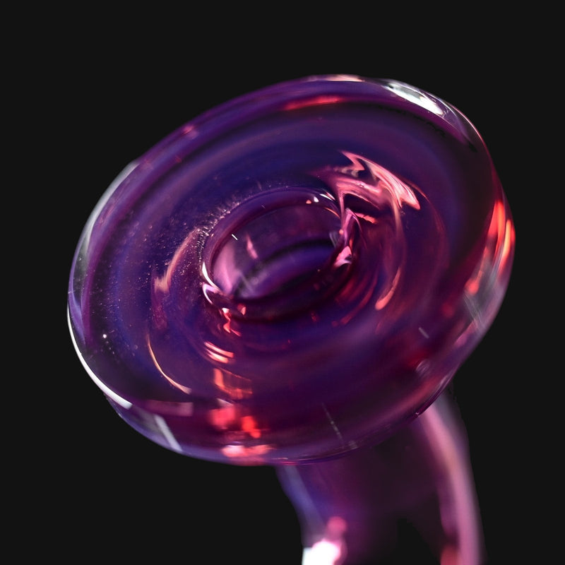 710 Pipes Smoke Shop Fat Boy Torus dab rig attachment in royal jelly purple glass with a 14mm joint.