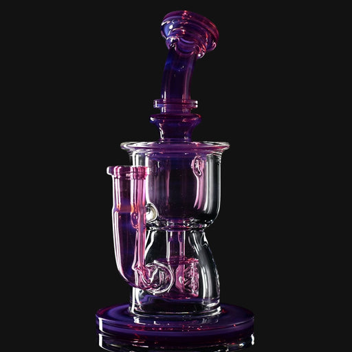 710 Pipes Smoke Shop Fat Boy Torus glass water pipe in royal jelly purple with a 14mm joint.