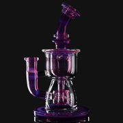 710 Pipes Smoke Shop Fat Boy Torus Royal Jelly glass water pipe with 14mm joint and purple iridescent finish.