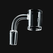 710 Pipes Smoke Shop clear quartz flat-top banger for dabbing with a 90-degree joint connection