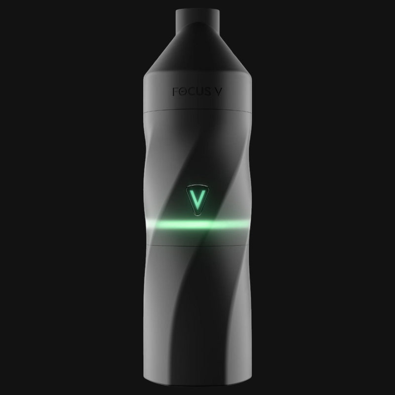 710 Pipes Smoke Shop Focus V Aeris portable concentrate pen in matte black with glowing green LED light