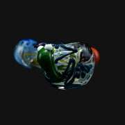 710 Pipes Smoke Shop Jellyfish Glass Animal League spoon pipe featuring a sculpted green frog design on clear glass