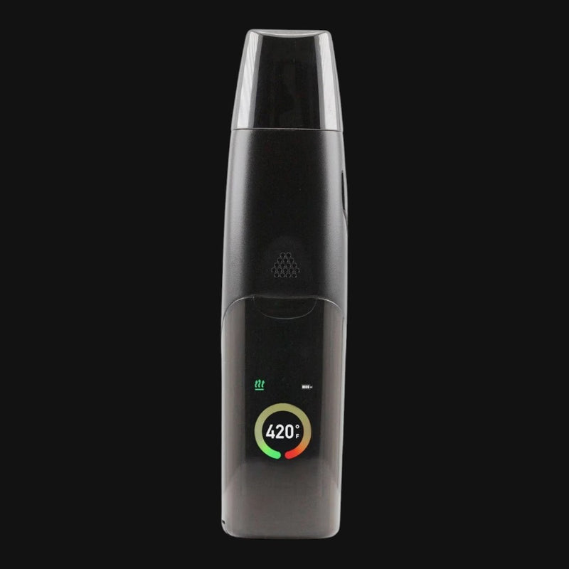 G Pen Elite II dry herb pen by 710 Pipes Smoke Shop featuring a black finish and active OLED temperature display