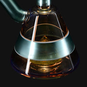 710 Pipes Smoke Shop Gatez Glass Dual Color Gem Dry Piece with a conical base and metallic band.