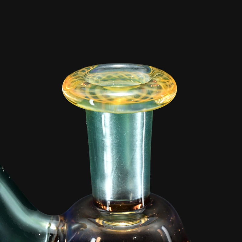 710 Pipes Smoke Shop Gatez Glass dual color gem dry piece with yellow and green accents