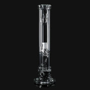 710 Pipes Smoke Shop Hamm Outside/In Tube #1, a clear glass bong with a 14mm 90° joint and thin walls, 12 inches tall.