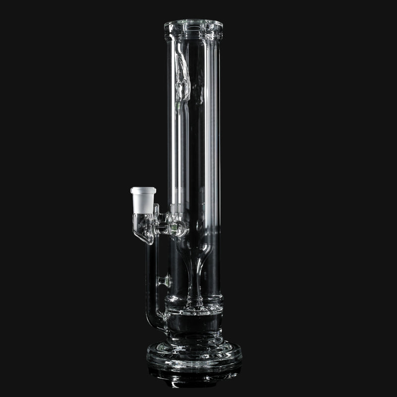 710 Pipes Smoke Shop Hamm Outside/In Tube #1, a clear glass bong with a 14mm 90° joint and 12" height.