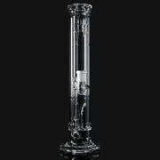 710 Pipes Smoke Shop Hamm Outside/In Tube #2, clear glass bong with 14mm 90° joint and thin wall construction, 12 3/4" tall.