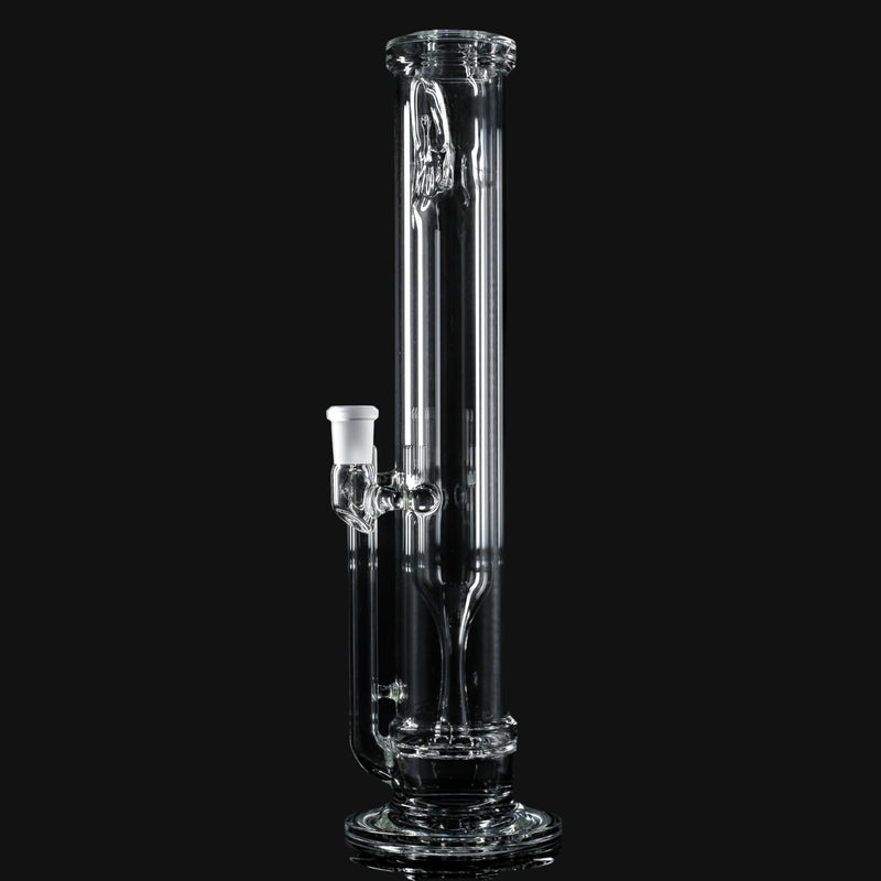 710 Pipes Smoke Shop Hamm Outside/In Tube #3, clear glass bong with 14mm 90° joint and thin wall construction.