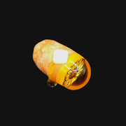 710 Pipes Smoke Shop AlecBlowsGlass x Firefox glass pocket potato pipe with sunflower design and butter accent