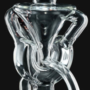 710 Pipes Smoke Shop AF Partial Color Recycler glass water pipe with intricate internal recycler design, 7 inches tall, 10mm joint.