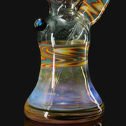 710 Pipes Smoke Shop collab glass rig with opals, swirling colors, and removable downstem. Thick glass construction.