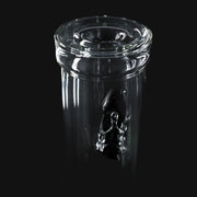 710 Pipes Smoke Shop Hamm Outside/In Tube #1, clear glass, 12" tall, 14mm 90° joint, thin wall.