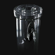 710 Pipes Smoke Shop Hamm Outside/In Tube #2, clear glass, 12.75" tall, 14mm 90° joint, thin wall