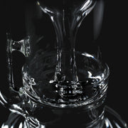 710 Pipes Smoke Shop clear glass water pipe with 14mm 90° joint and thin wall construction.