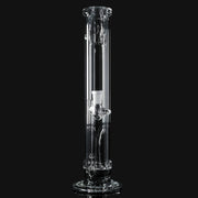 710 Pipes Smoke Shop clear glass water pipe with 14mm 90° joint and thin walls, 13" tall