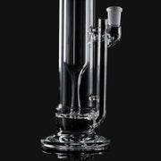 710 Pipes Smoke Shop Hamm Outside/In Tube #3, clear glass water pipe with 14mm 90° joint and thin wall construction.