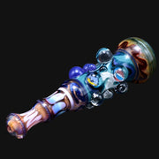 710 Pipes Smoke Shop Matty White Xtreme One Hitter glass pipe featuring Grateful Dead art, reversals, and mushrooms.