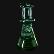 710 Pipes Smoke Shop green glass mini rig with 14mm joint and unique swirl design