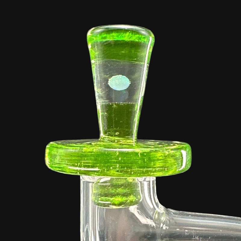710 Pipes Smoke Shop green glass tower cap with opal accent
