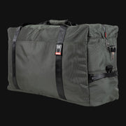 710 Pipes Smoke Shop green smell-proof duffle bag with locking zipper and durable carbon lining for secure travel.