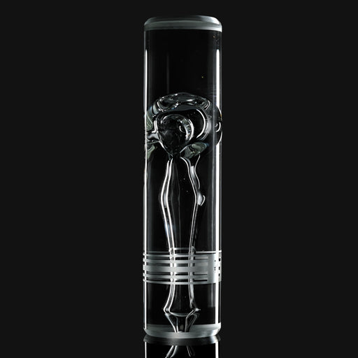 710 Pipes Smoke Shop Hamm Negative Spoon Pipe, clear glass, 6.5" L x 1.5" D, unique internal design