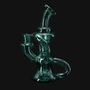 710 Pipes Smoke Shop Happy Time Dual Klein Recycler glass water pipe in Atlantis color, 7 inches tall with 10mm joint.