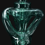 710 Pipes Smoke Shop Happy Time Dual Klein Recycler glass water pipe, 7 inches tall, Atlantis color, 10mm joint.