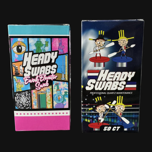 710 Pipes Smoke Shop Heady Swabs 6-inch cotton swabs for professional quartz maintenance in two illustrated boxes