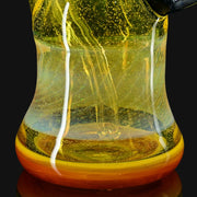 710 Pipes Smoke Shop HeavyDirty Terps Donut Rig with yellow glass, donut mouthpiece, and 2-hole downstem.