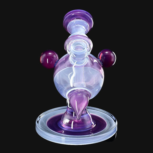 710 Pipes Smoke Shop Cajun X Marni Heliosphere rig in Heisenburg & Blue Satin glass with floating marble.