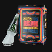 710 Pipes Smoke Shop Hemper Puffco Peak Attachment with green glass percolator and frosted base.