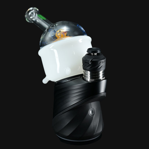 710 Pipes Smoke Shop Hemper Puffco Peak Top with a white glass chamber and a duck inside a clear dome.