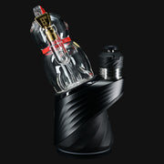 710 Pipes Smoke Shop Hemper glass Puffco Peak top shaped like a lucky money cat with red collar.