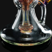 710 Pipes Smoke Shop High Bastard BPK #9 glass water pipe with amber accents and a clear handle.