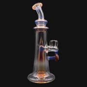 710 Pipes Smoke Shop High Bastard Conehead glass water pipe with iridescent finish and blue accents.
