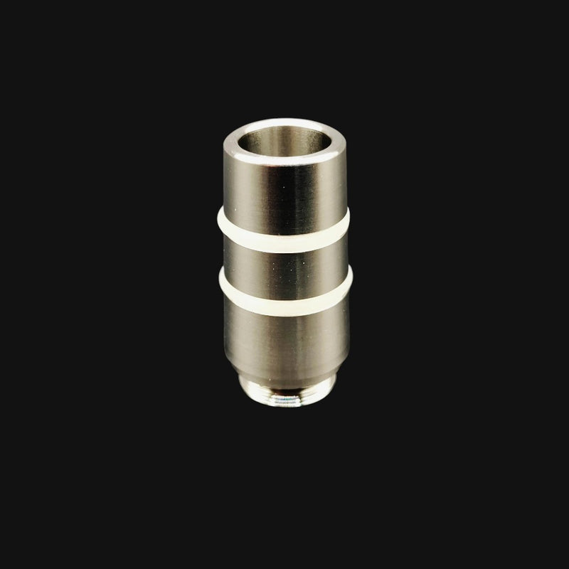 710 Pipes Smoke Shop Huni Badger 14mm metal adapter and mouthpiece with white silicone rings