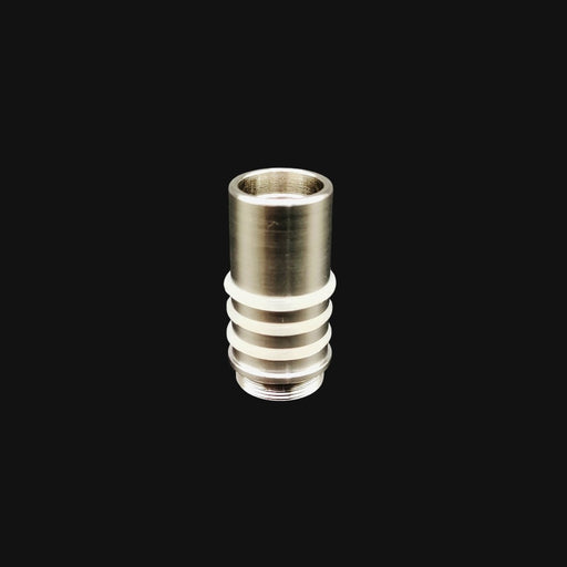 710 Pipes Smoke Shop stainless steel Huni Badger 510/EGO adapter with three white o-rings for secure dabbing attachment