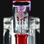 710 Pipes Smoke Shop Illadelph Custom Klein dab rig with red and white wigwag accents and incycler percolator.