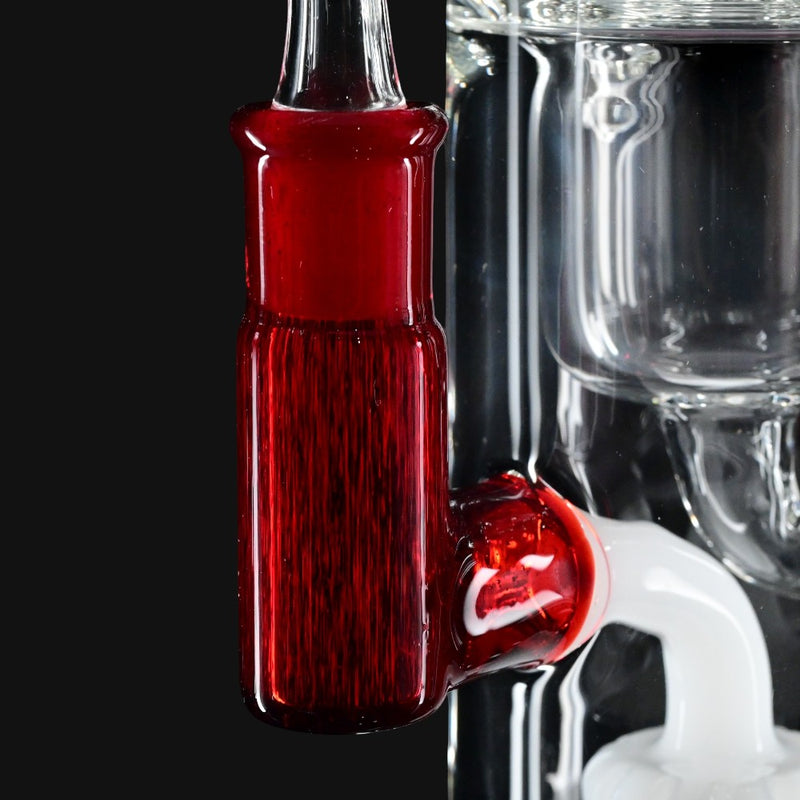 710 Pipes Smoke Shop Illadelph Custom Klein dab rig with red/white wigwag glass and clear chamber.